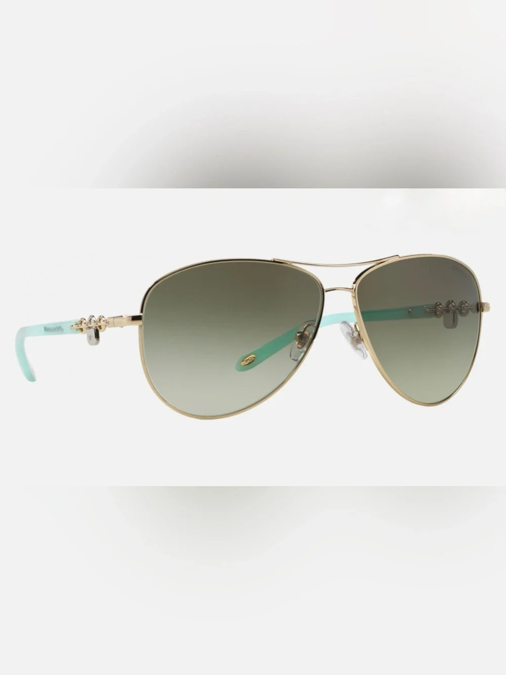 Tiffany & Co. Locks Pilot Aviator Sunglasses